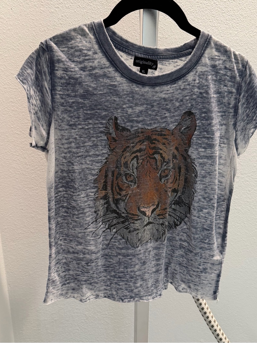 Originality Kids Gray Tiger Graphic Tee - Breathable Short Sleeve